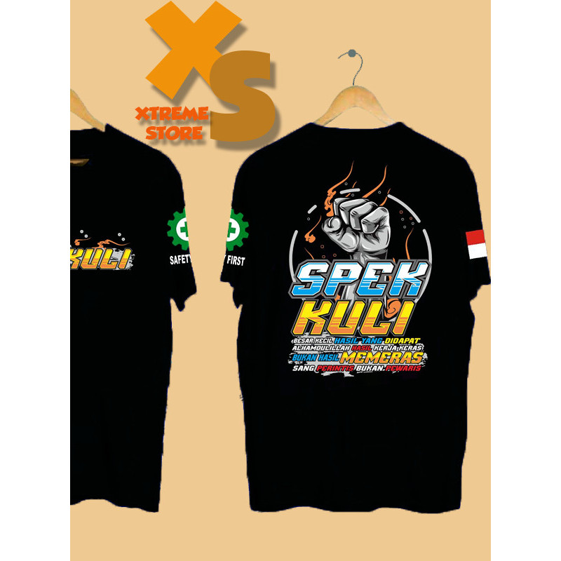 // เสื้อยืด DISTRO สําหรับผู้ชายพร้อมมือ KULI SPECS // XTREME-STORE
