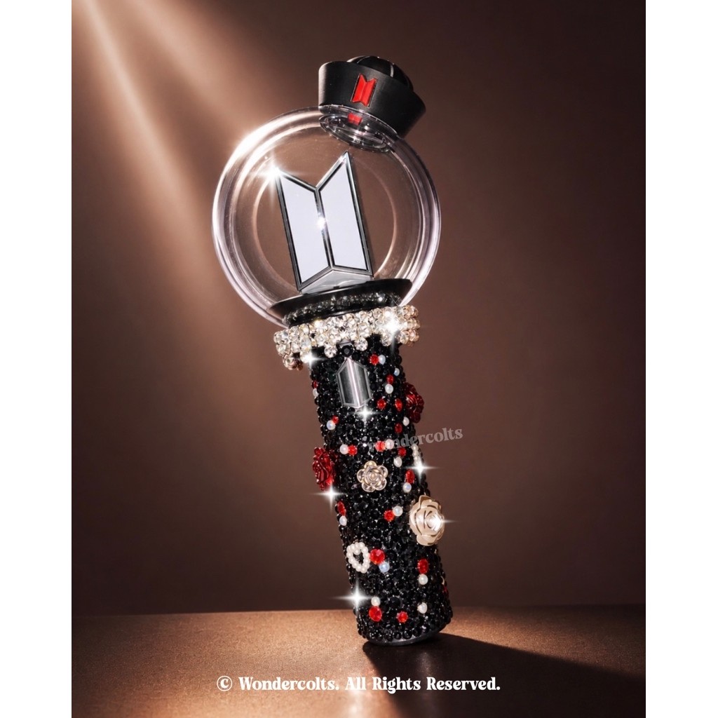 [CUSTOM DECO] Army Bomb Diamond Skin Fanmade | Rhinestone Crystal Wrap Skin Army Bomb Ver.4 | แท่งไฟ