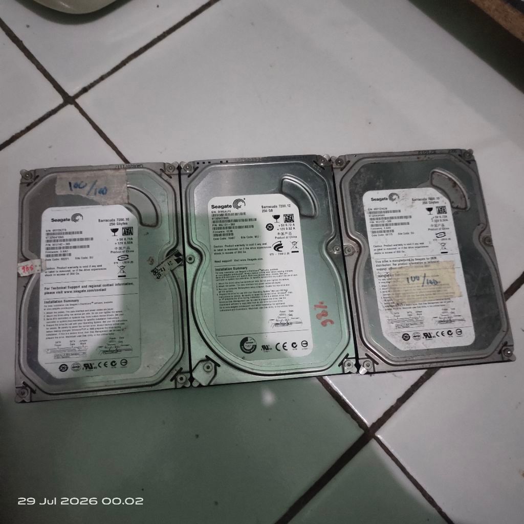 Hdd pc 250gb ส่งแล้ว 100%