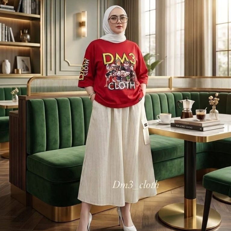 MERAH Setrok by dm3 เสื้อผ้าผู้หญิงสีแดงและสีขาว/ล่าสุด 2026 ชุดเดียวร่วมสมัยสําหรับวัยรุ่นและผู้ใหญ