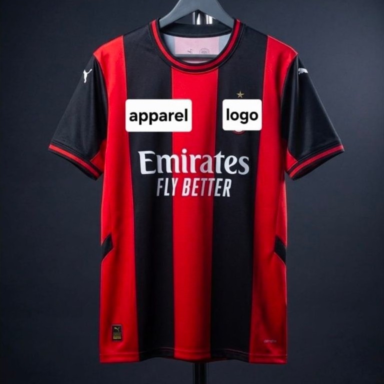 [GO] ใหม่ล่าสุด 4C M1LAN FOOTBALL JERSEY 26/27 DRYFIT LEAGUE CLUB