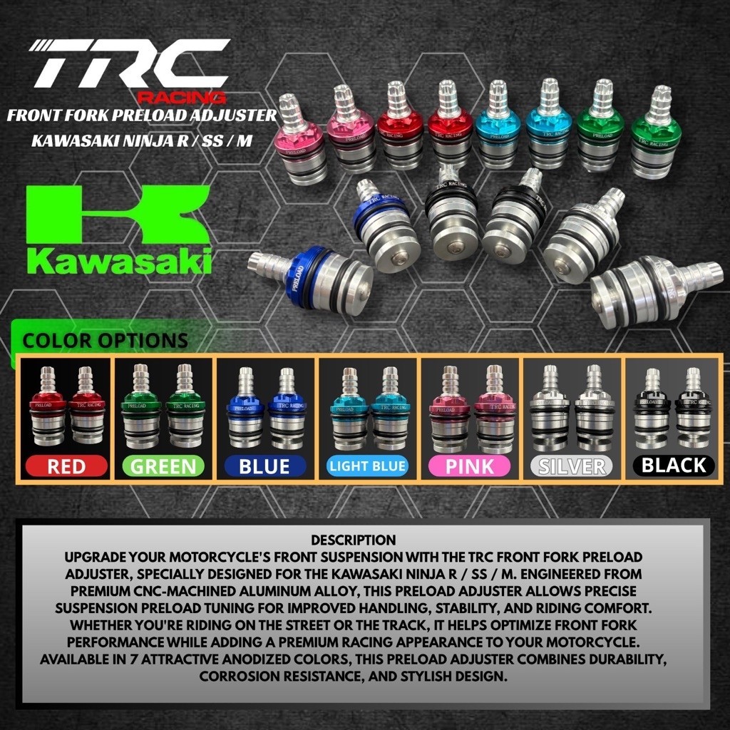 TRC Racing - PRELOAD ADJUSTER FRONT FORK - KAWASAKI NINJA R / SS / M