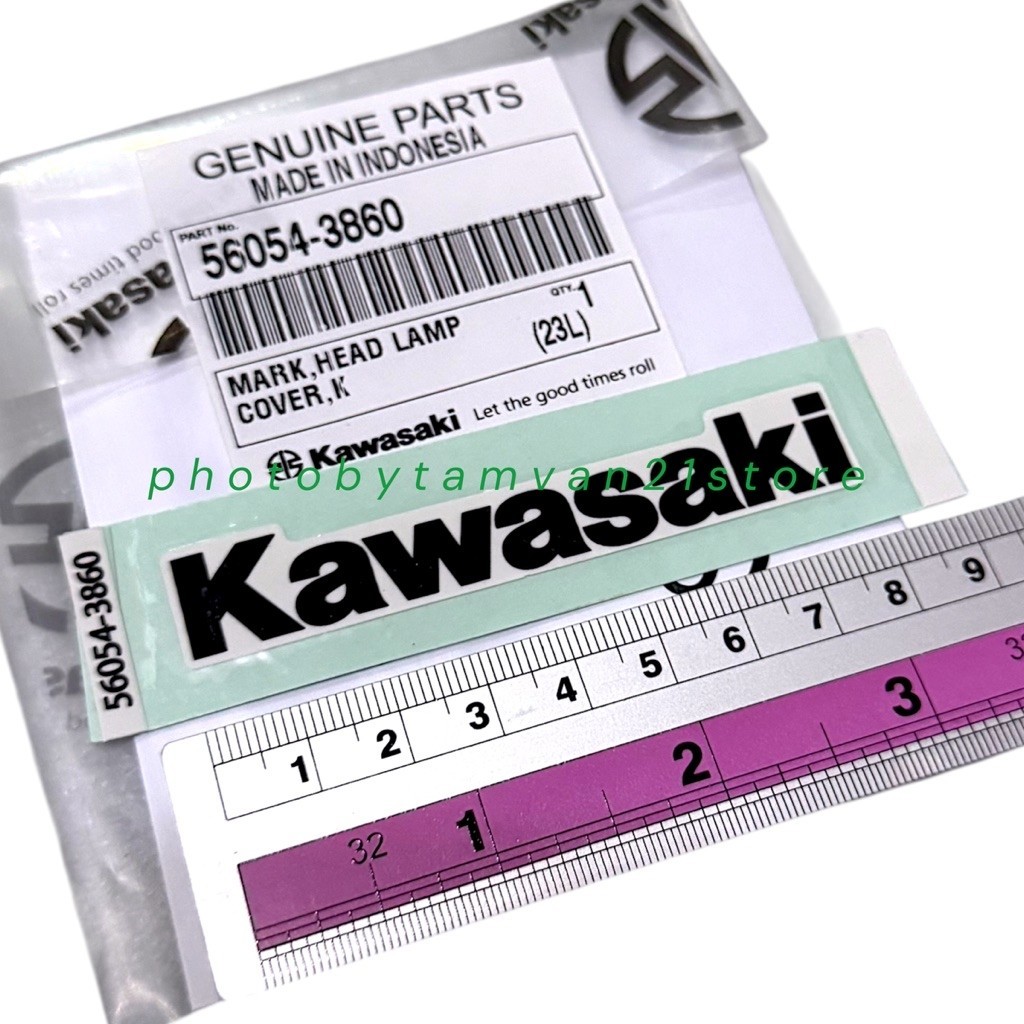 ORIGINAL KAWASAKI KLX 230 WHITE LAMP SHADOW STICKER56054-3860