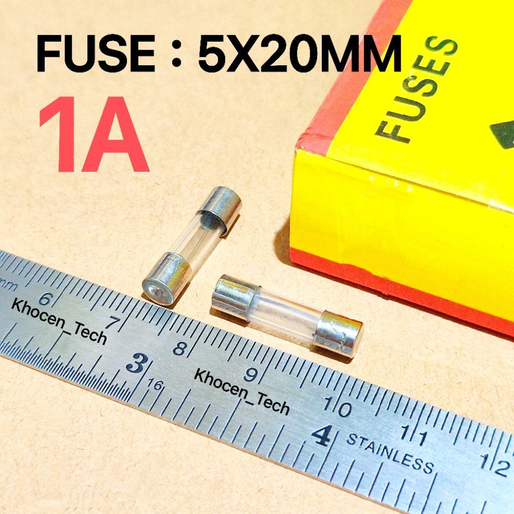 (10 ชิ้น) แก้ว FUSE 1A 250V SMALL 5X20MM FUSE