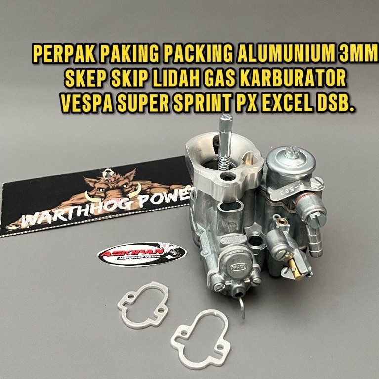 PERPAK PAKING PACKING อลูมิเนียม 3MM SKEP SKIP แก๊ส TONGUE CARBURETOR VESPA SUPER SPRINT PX EXCEL ET