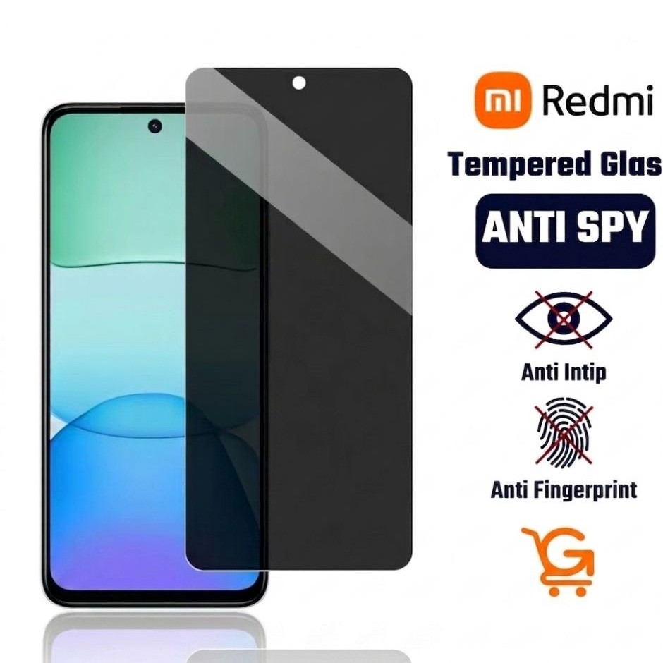 LAYAR TEMPERED GLASS SPY PRIVACY REDMI A1 2022 A2 2023 7 8 8A 8A PRO 9 9A 9C 9T 10 4G/5G 10A NOTE 7 