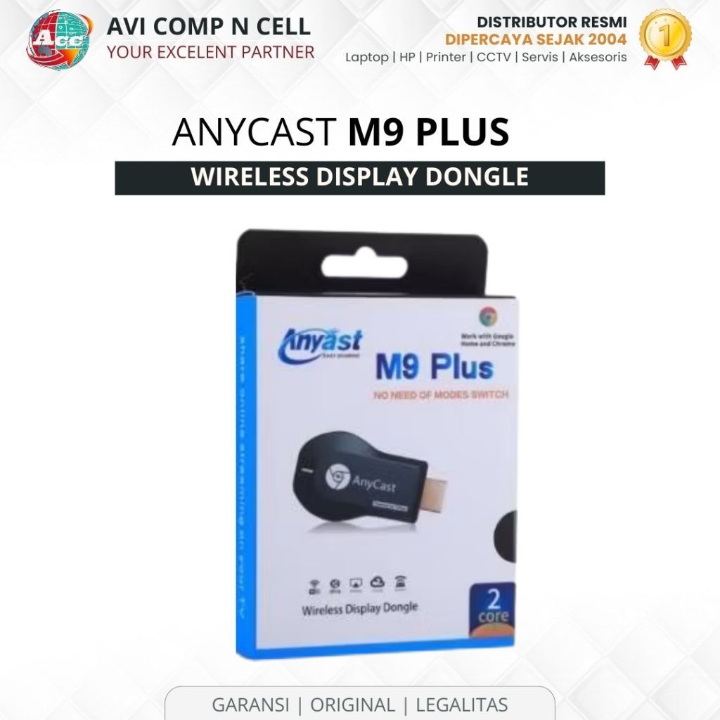 Anycast WiFi Display Receiver Dongle - Miracast, DLNA, Airplay, ความละเอียด 4K