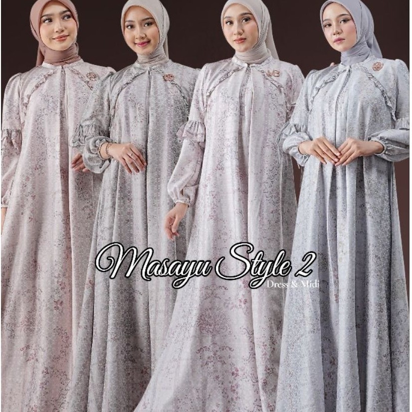 MASAYU STYLE 2 DRESS & MIDI BY NADHEERA LUXURY // RAYON DRESS // LUXURY MOTIF // ORIGINAL NADEHEERA 