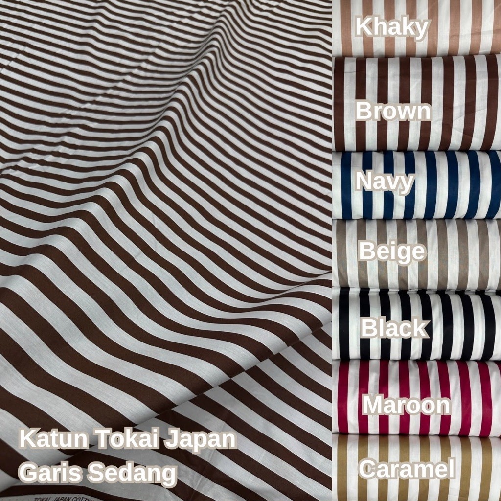 KATUN TOKAI JAPAN COTTON MEDIUM LINES & TOKAI COTTON SMALL LINES (ราคาต่อ 50ซม.)