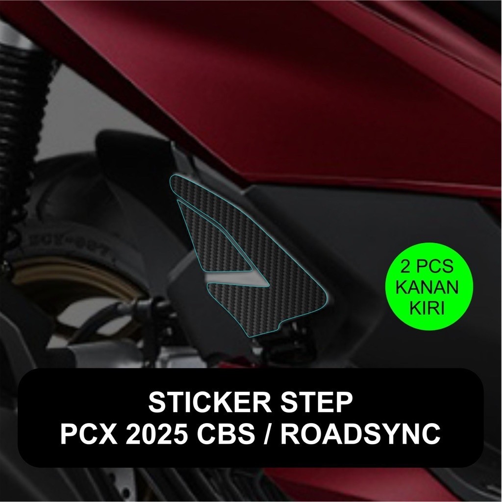 Pcx roadync step Protector Sticker (2025-2026) motif คาร์บอนขวา/ซ้าย