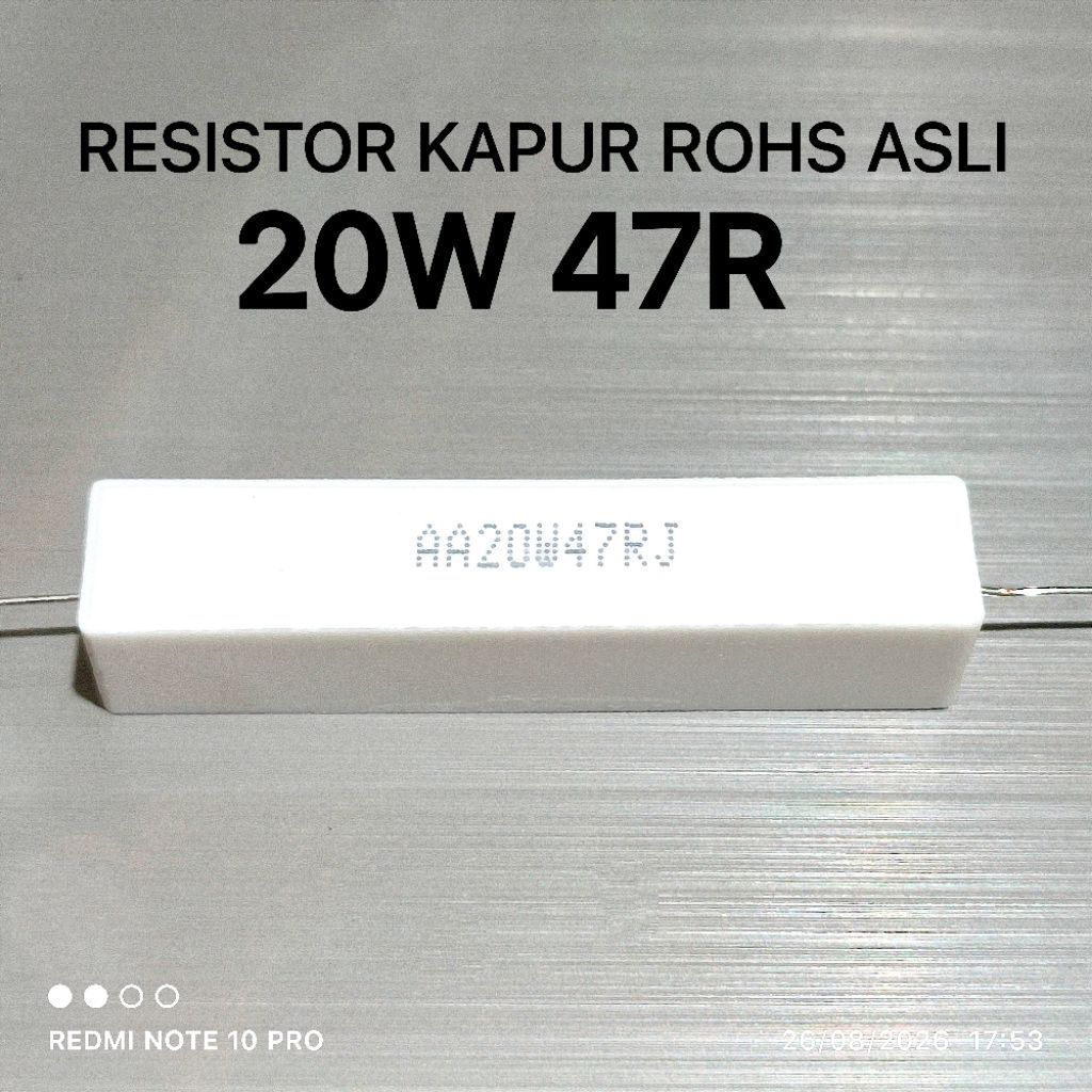 (QTY 1 ชิ้น) ต้นฉบับ 20W 20WATT 47R OHM ROHS CHALK RESISTOR