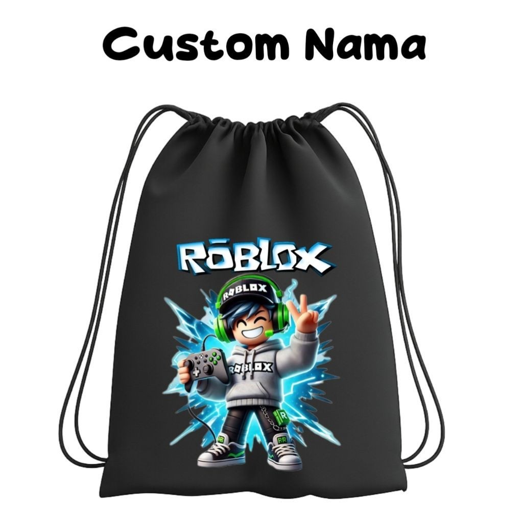 Roblox Kids Drawstring Bag / Game Character Kids Bag / Boys Girls Bag / Unisex Fashion