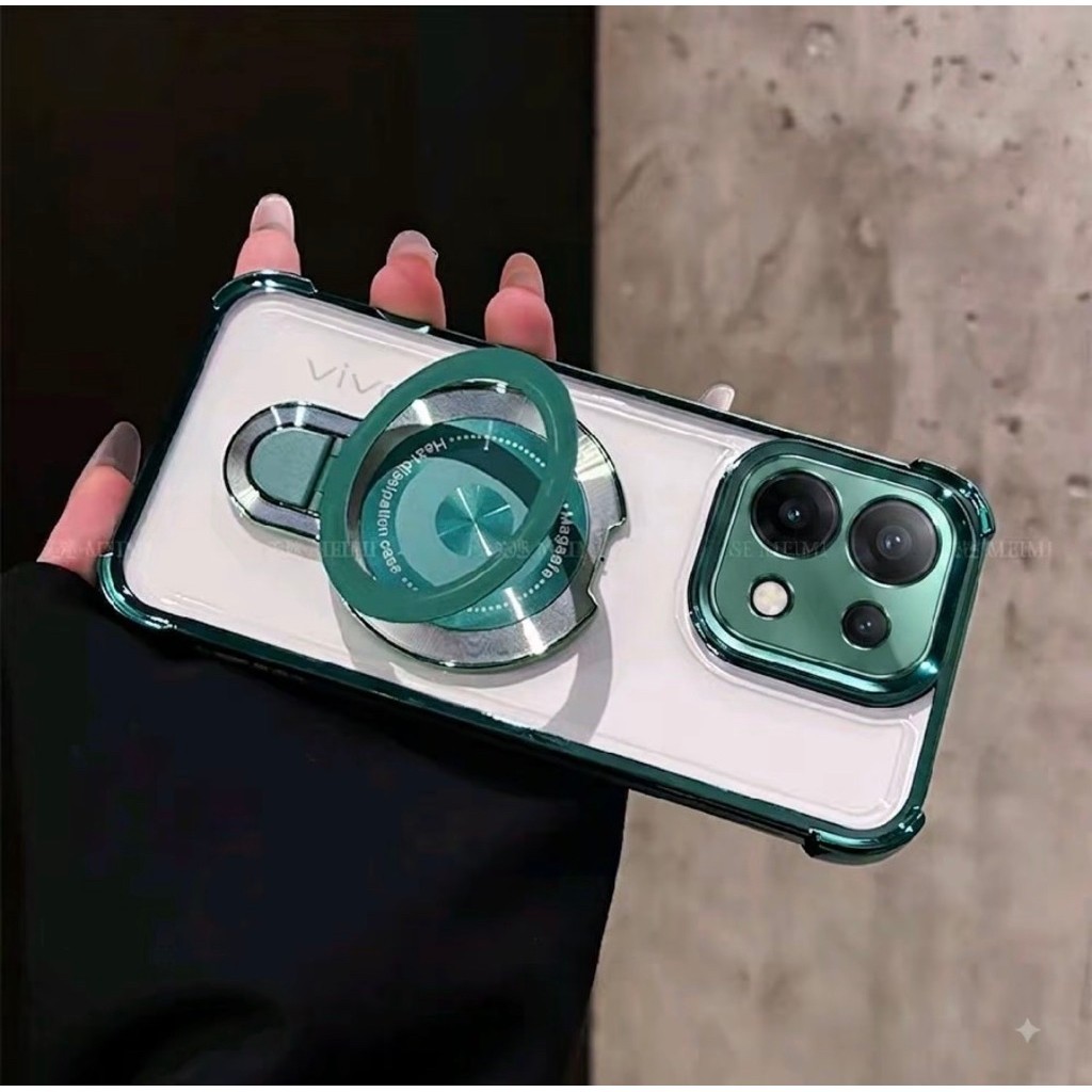เคสสําหรับ OPPO RENO 16F 5G Magsafe ขาตั้งแบบรวมการออกแบบ Magsafe Silicon