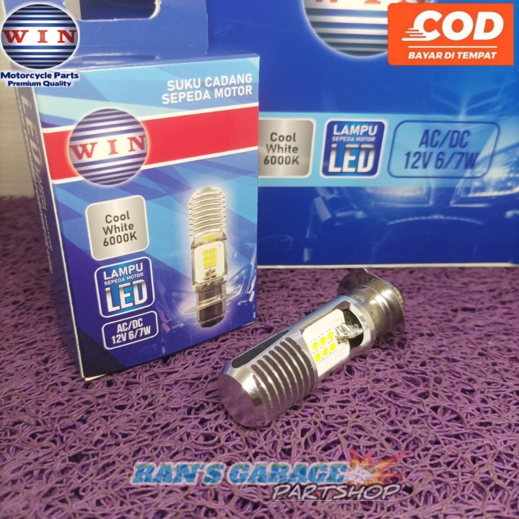 MATA WIN LED HEADLIGHT หลอดไฟ H6 MIO SPORTY 5TL SMILE 28D SOUL 14D GT 115 125 FINO M3 2PH J 54P 6 LE