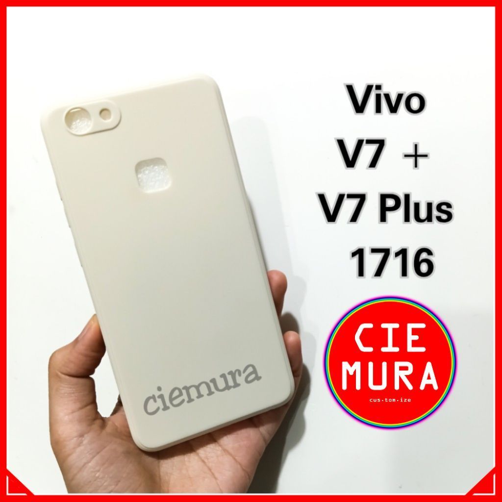 Cie Case Vivo V7 Plus V7+ 1716 Softcase Silicone Cream Color HP Casing