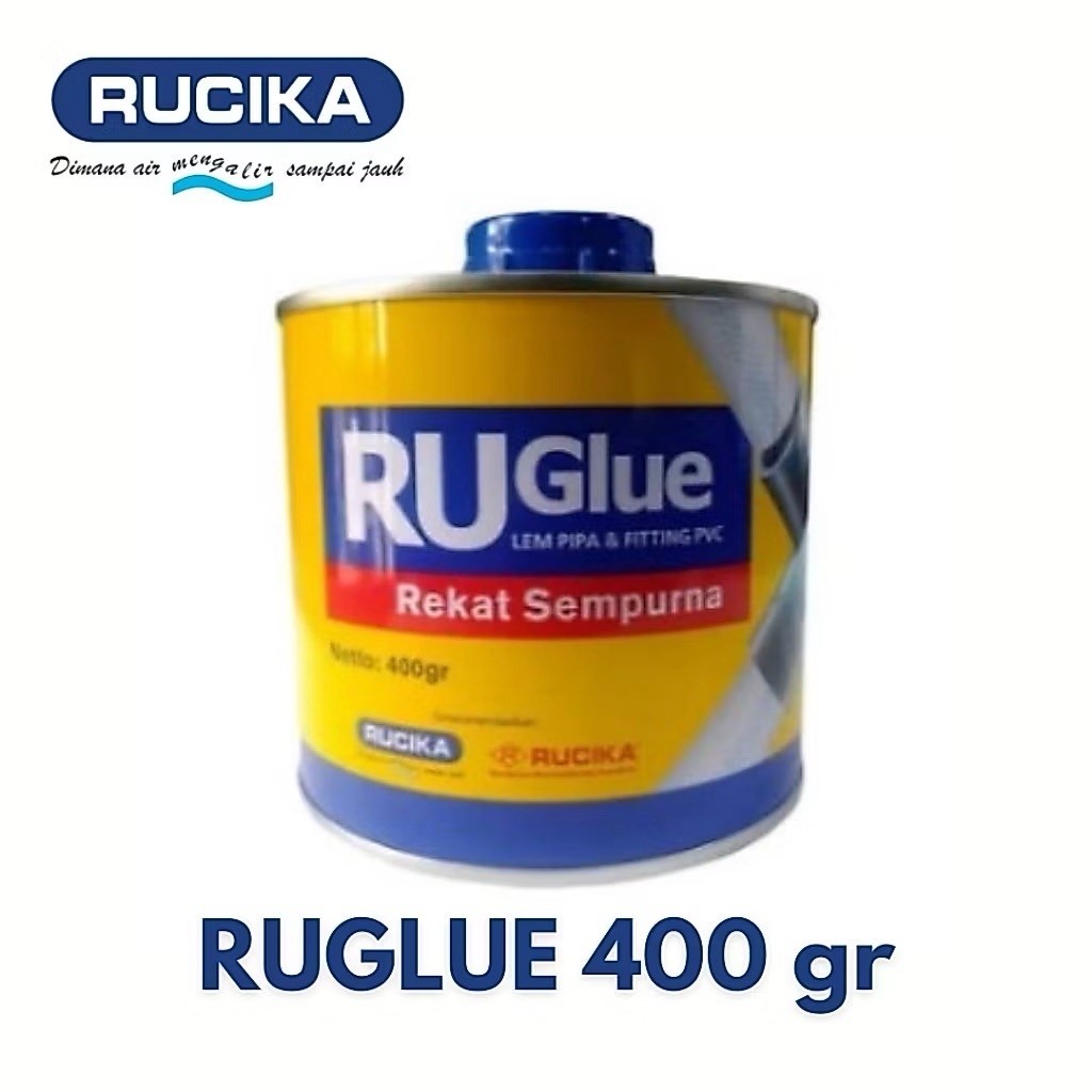 RUGLUE CAN GLUE 400GRAM PVC PIPE GLUE สามารถบรรจุหีบห่อได้