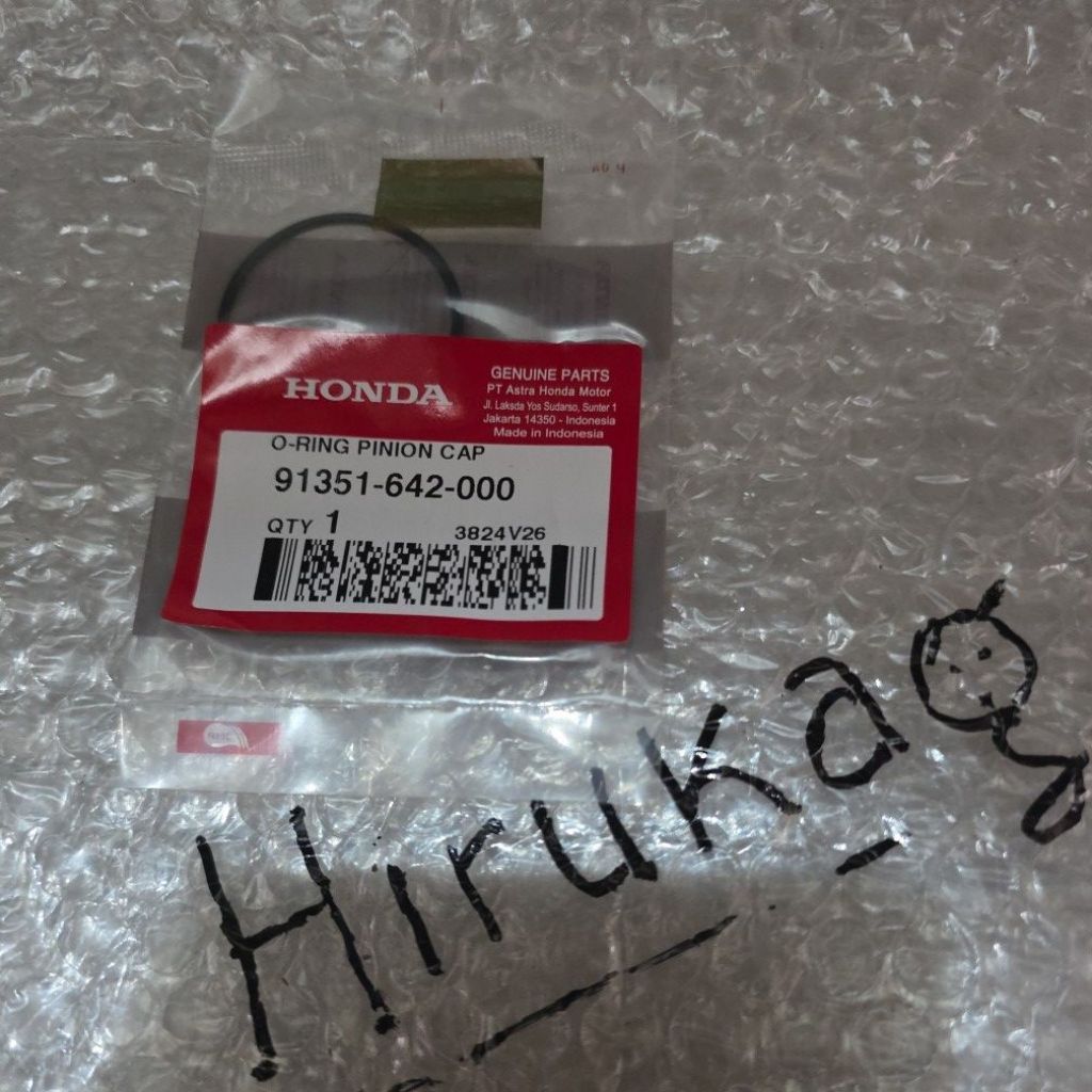 91351-642-000 O RING PINION CAP BEAT CARBON BEAT FI SPACY SPACY FI VARIO 110 ESP VARIO 125 FI K16 91