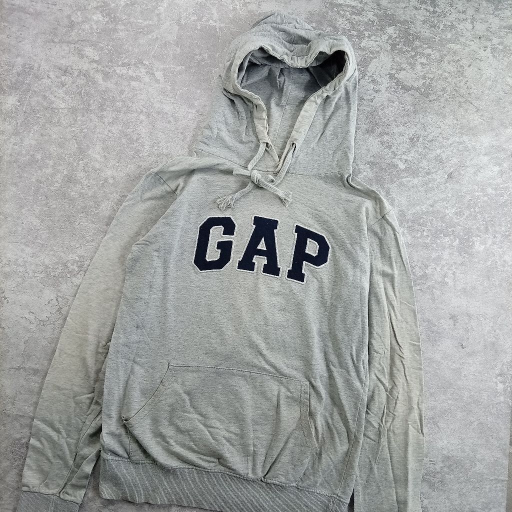 [PRELOVED] GAP GREY HOODIE JACKET - GAP HOODIE UNISEX (SECOND)