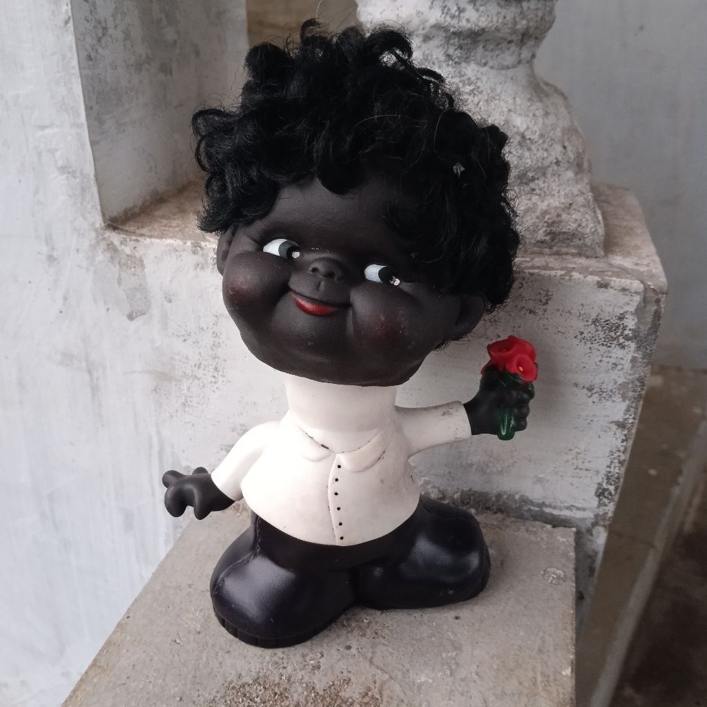 Piggy Bank Black Doll Vintage Preloved