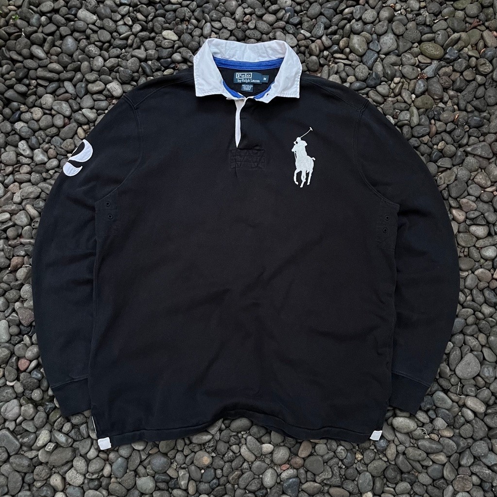 [SIZE L] RUGBY SHIRT POLO RALPH LAUREN BIG PONY VTG 90s
