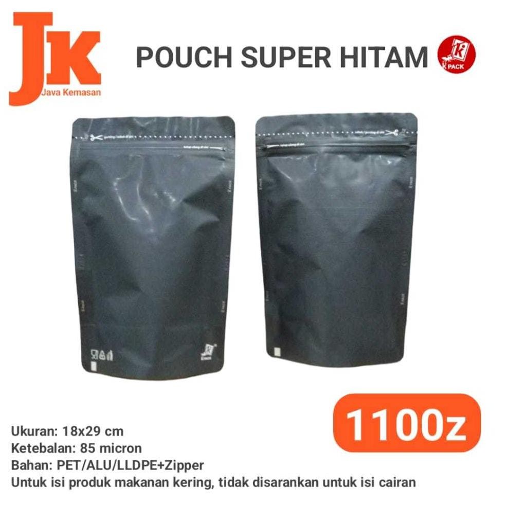 KPACK 1100Z Standing Pouch Super BLACK 1100Z Full Alu Foil COFFEE POWDER Snack PACKAGING 1Kg Zipper 