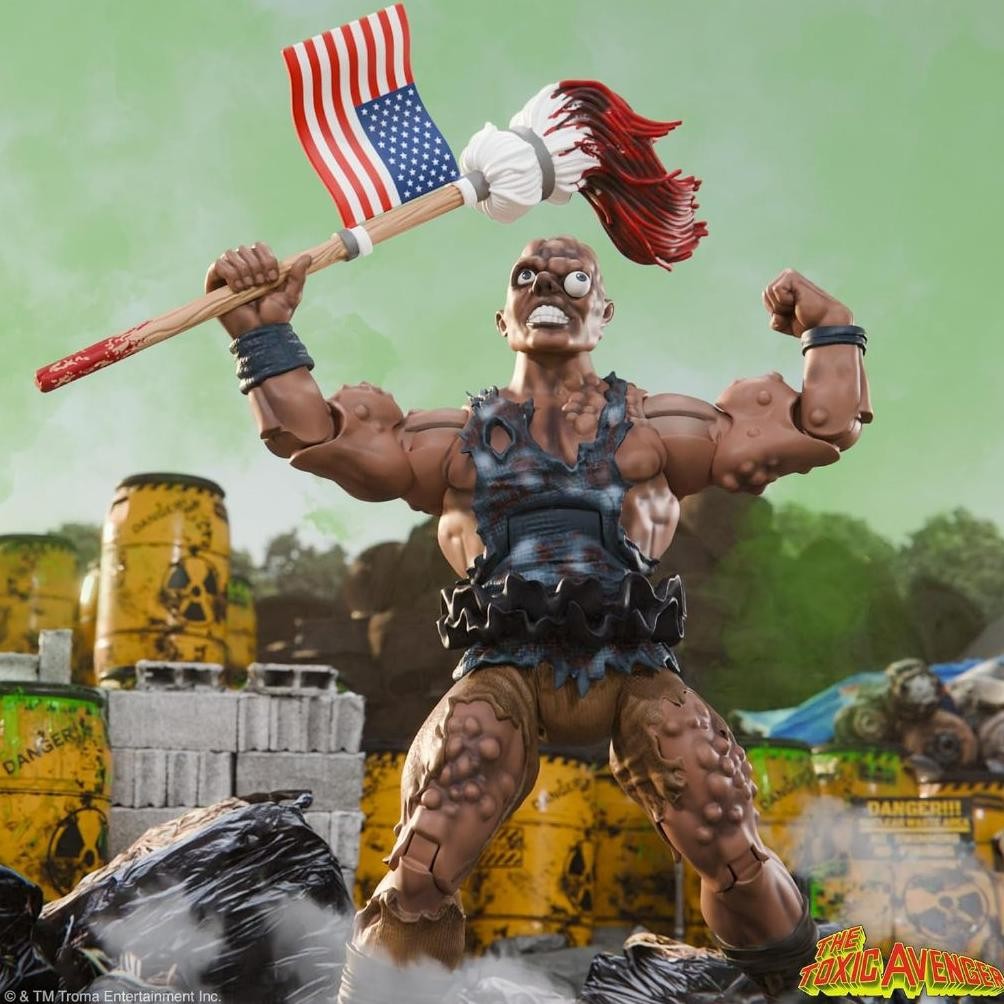 สุดยอด 7 สุดยอด! Toxic Avenger (รุ่นฟิล์ม) 17.8 CM Grossic Avenger ACTIONFIGUR MIT ZUBEHR,