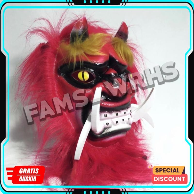 MERAH - BUY NOW - หน้ากาก Gedruk, หน้ากาก Beto Monster, วัสดุฟองน้ําสีแดง, Viral, ล่าสุด, 2025 UQ-64