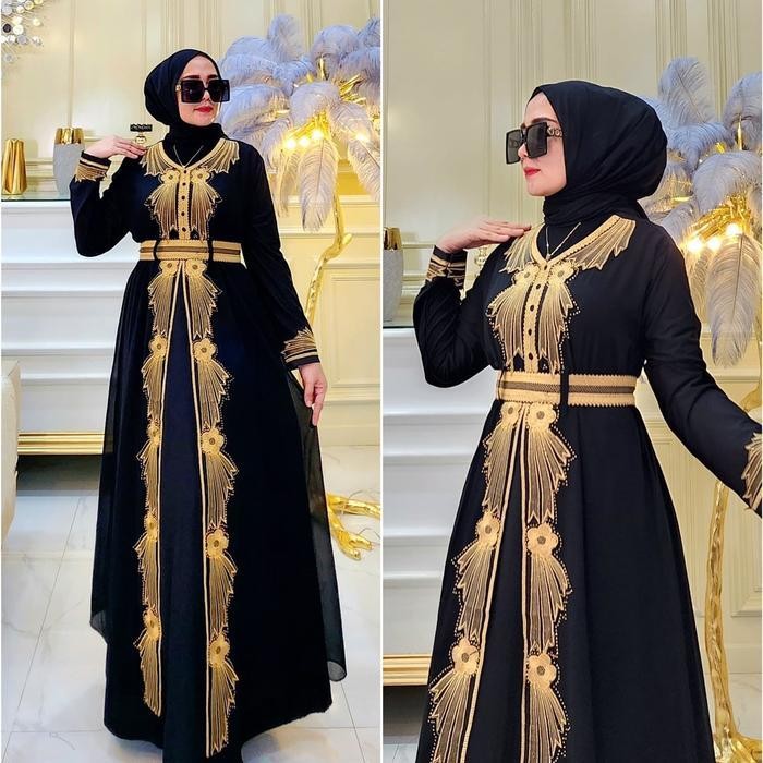 MF (Dira Fashion Shop) Abaya Dayana Dress มุสลิมผู้ใหญ่ Gamis