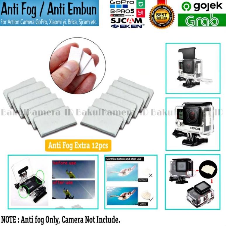 Anti Fog / Anti Dew 12 ชิ้นสําหรับ Action Camera Gopro / Xiaomi Yi / Dji Osmo / Brica Bpro / Akazo /