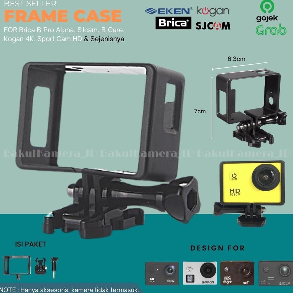 Fue-K5X20 เคสกรอบข้างพลาสติก Sjcam / Brica Bpro / Sbox / Eken / Bcare / Kogan 4K / Sport Cam Ultra H