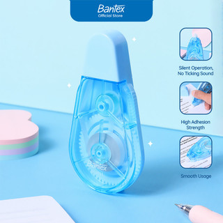 Bantex Pita Koreksi / Correction Tape Sekolah (5mm x 12m) Anti Macet Suara Lembut BE4011