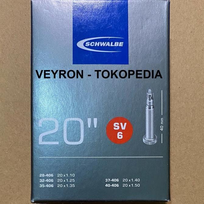 Schwalbe SV 6 ยางใน 20 x 1.10-1.50 Presta SV6