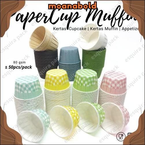 Gercep Cupcake Mold Baking / Paper Cupcake Muffin Plain and Grid