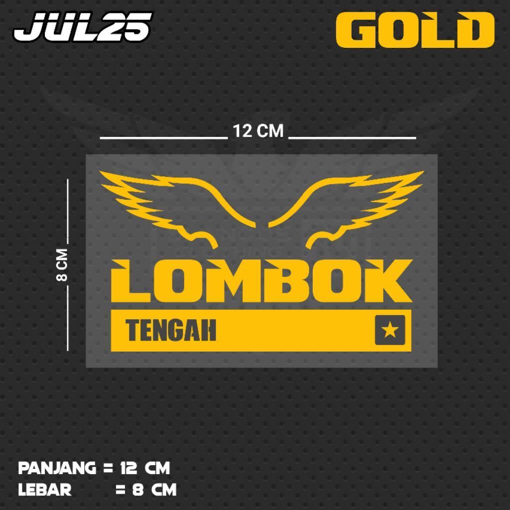CENTER LOMBOK สติ๊กเกอร์ตัดน้ํา | JUL25 NTB