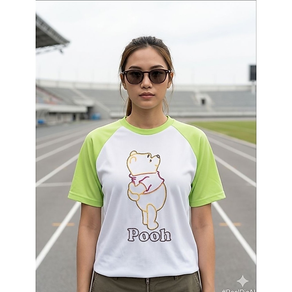 D*SNEY pooh 0R1 Jersey Size M เหมาะกับ L สําหรับเด็กผู้หญิง (P62 x 49)