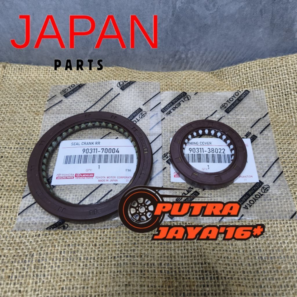 TIMING SEAL S COVER FRONT REAR CRANK ASSEMBLY KIJANG 5K 7K CAPSULE EFI JAPAN 2PC