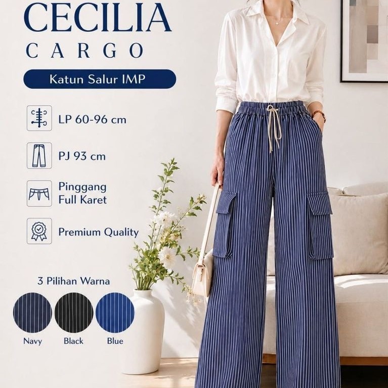 Cecilia Culottes Cargo Stripes (อธยา)