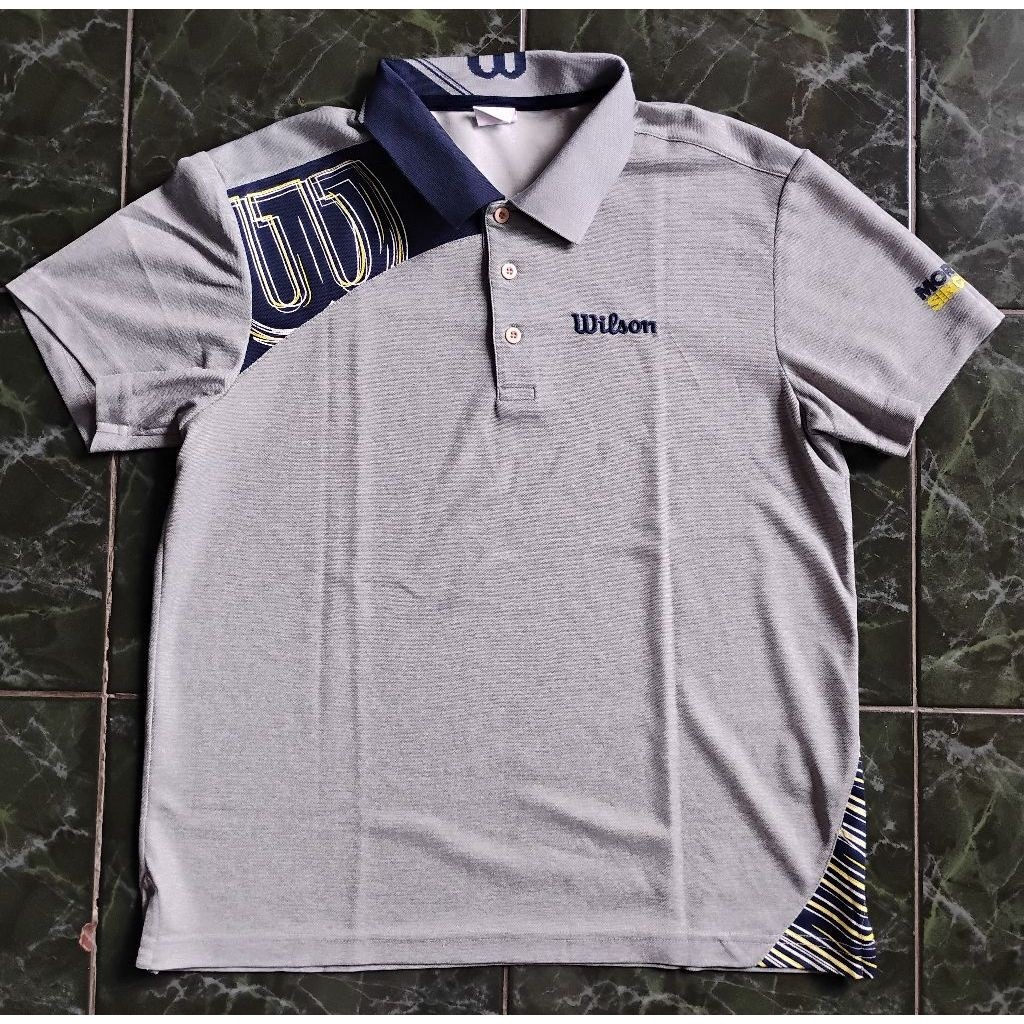 เสื้อยืดคอปกเทนนิส Padel Wilson