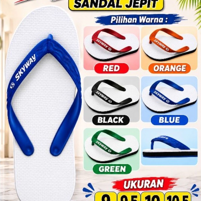 [ 6 ชิ้น ] รองเท้าแตะแบรนด์ skyway หมายเลข 9.5-10.5