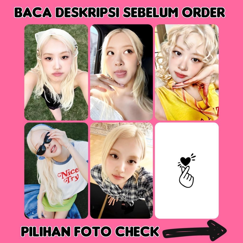 Photocard ROSE bl4ckpink unnof HD CLEAR