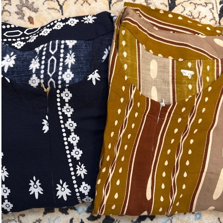 CAMELIA BOUTIQUE 99 || BUNDLING 2 UMBRELLA DRESS (RAHILA NAVY + DAVINA MUSTARD)