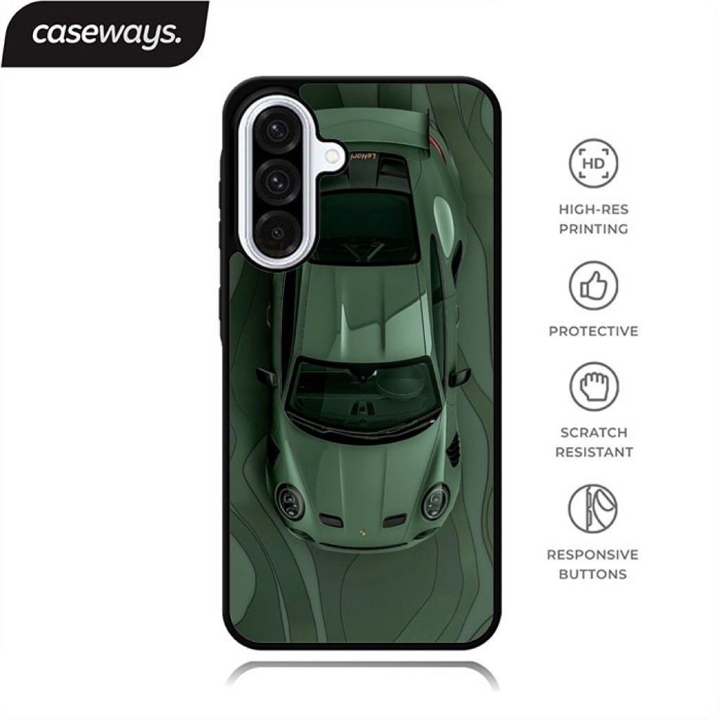 สีเขียว porsche ไฮบริดกรณี Samsung Galaxy A57 A56 A55 A54 A37 A36 A35 A27 A26 A25 A17 A16 A15 A07 A0