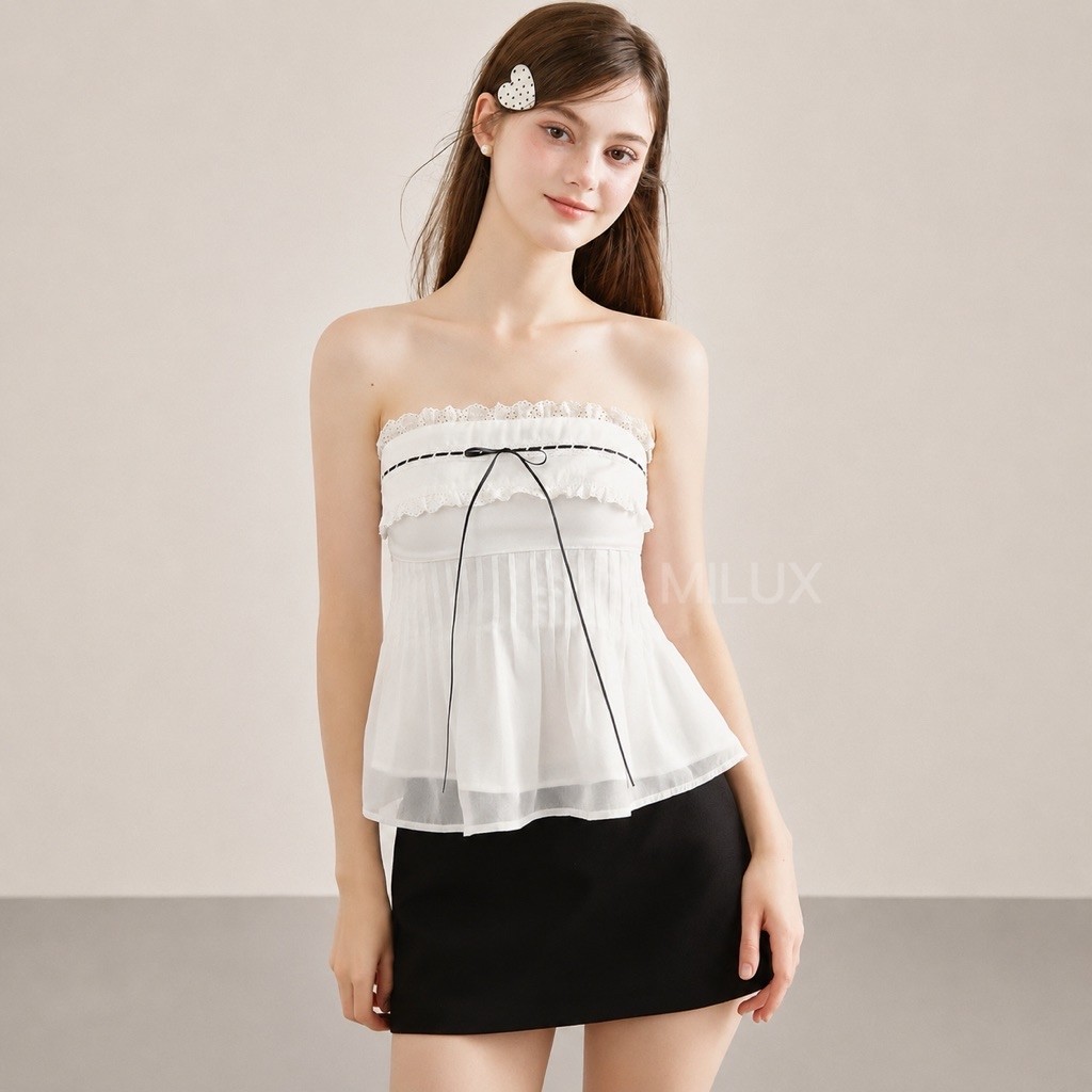 เสื้อกล้ามสีขาว ผู้หญิง BEBE สีขาว TOP MX460