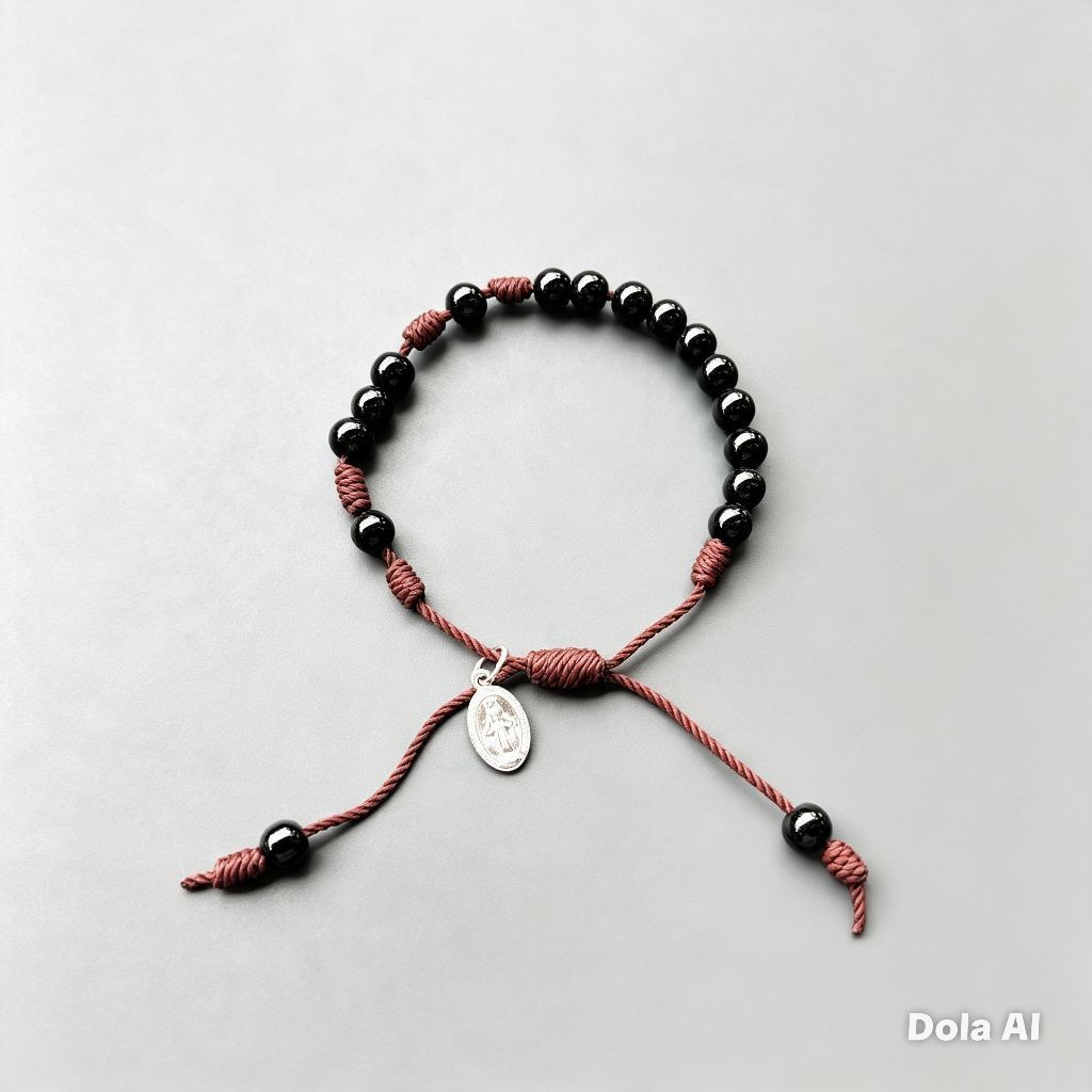 G66 6MM HEAVY PEARL ROSARY BRACELET CATHOLIC BRACELET