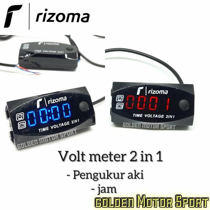 Volt meter Rizoma 2 in 1 นาฬิกาแบตเตอรี่ Volt meter Rizoma digital