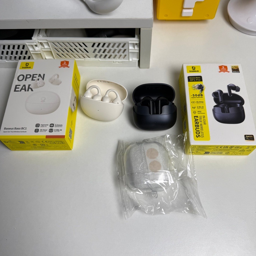 [Preloved เหมือนใหม่] TWS baseus BP1 pro & OWS baseus BC1 - เครื่องประดับแฟชั่น