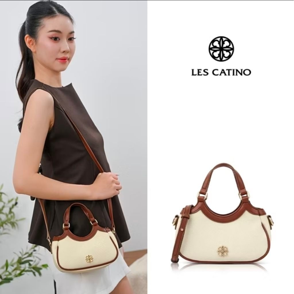 LES CATINO BRASCO PIQUE SATCHEL - กระเป๋าผู้หญิง
