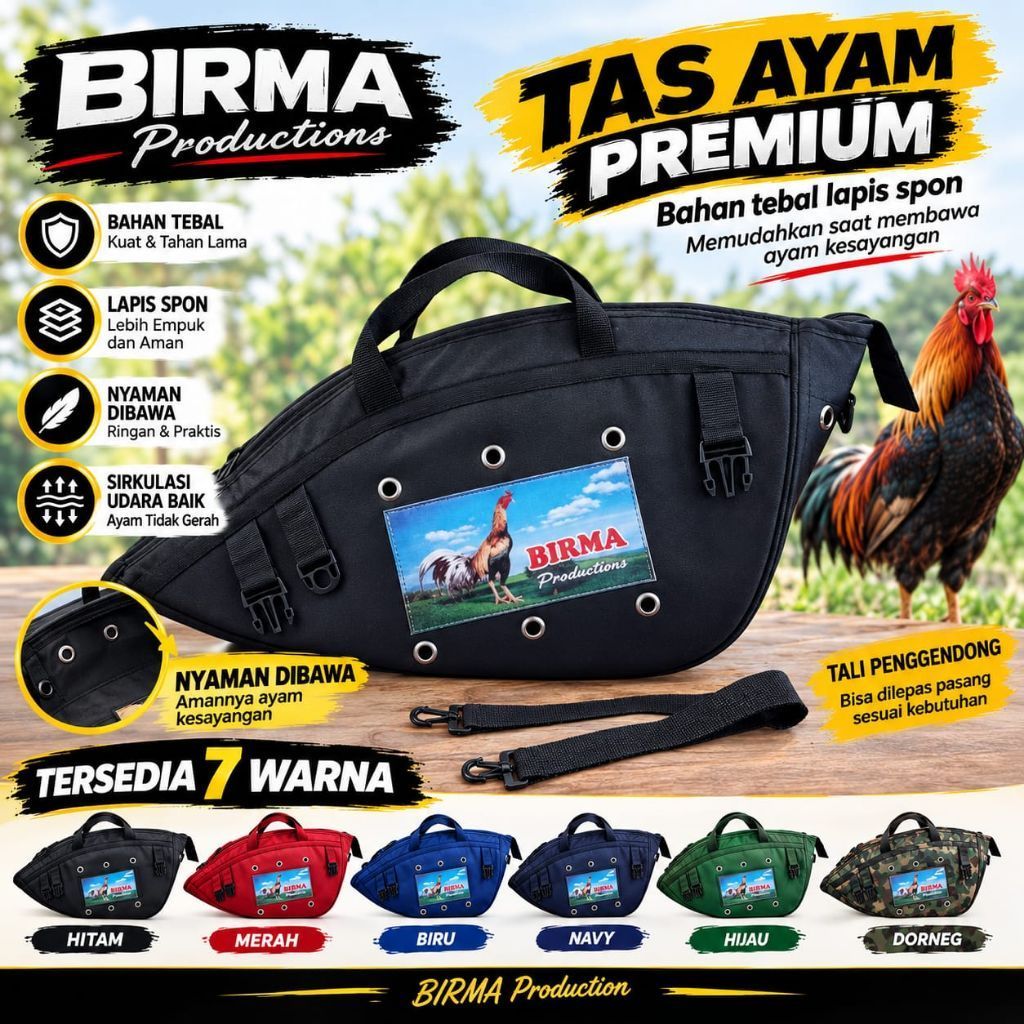 บันทึก!!! FIGHTING COCK BAG KISO BIRMA CHICKEN BAG KISO SLING BAG การต่อสู้ COCK BAG
