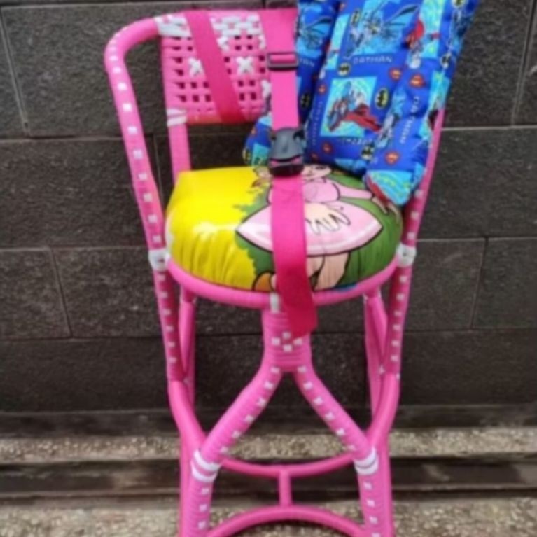 CHILDS ที่นั่ง POUND, RATTAN POUND ที่นั่งฟรีเบาะรองนั่งพร้อมเข็มขัดนิรภัย, ที่นั่งแบบพกพา