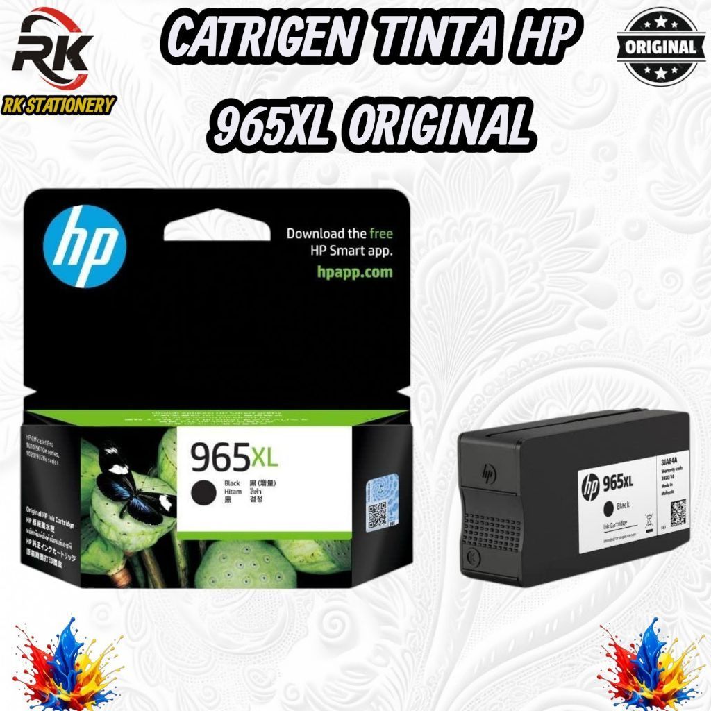 HP 965XL สีดํา ORIGINAL INK CARTDGE